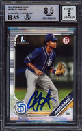 CJ Abrams Autographed 2019 Bowman Draft Rookie Card #BD85 San Diego Padres BGS 8.5 Auto Grade Mint 9 Beckett BAS #15468790