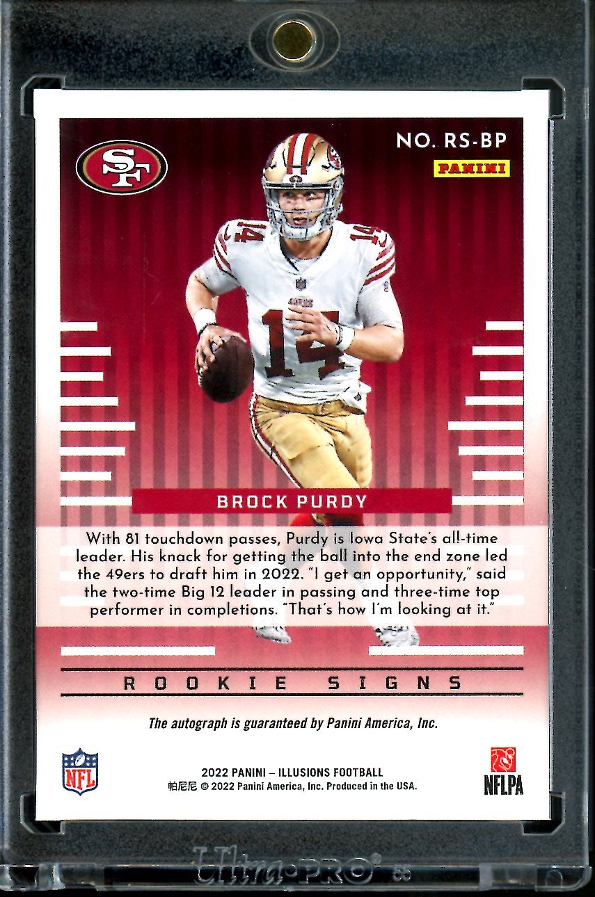 2022 Panini Illusions Brock Purdy Rookie Auto /99 49ers